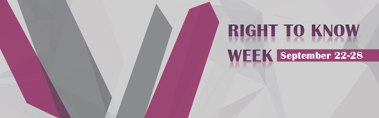 Right to Know Week, September 22-28, 2025