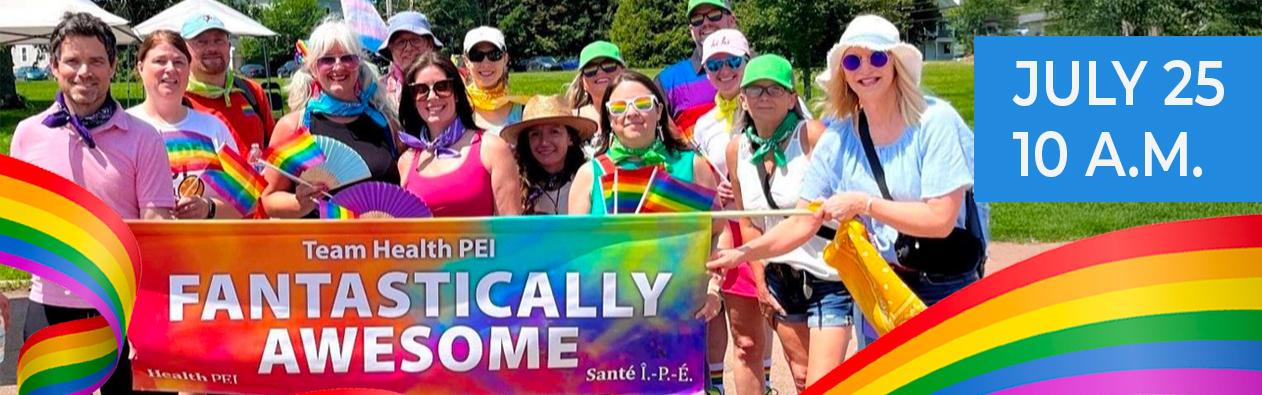 Team Health PEI at the Pride PEI Parade